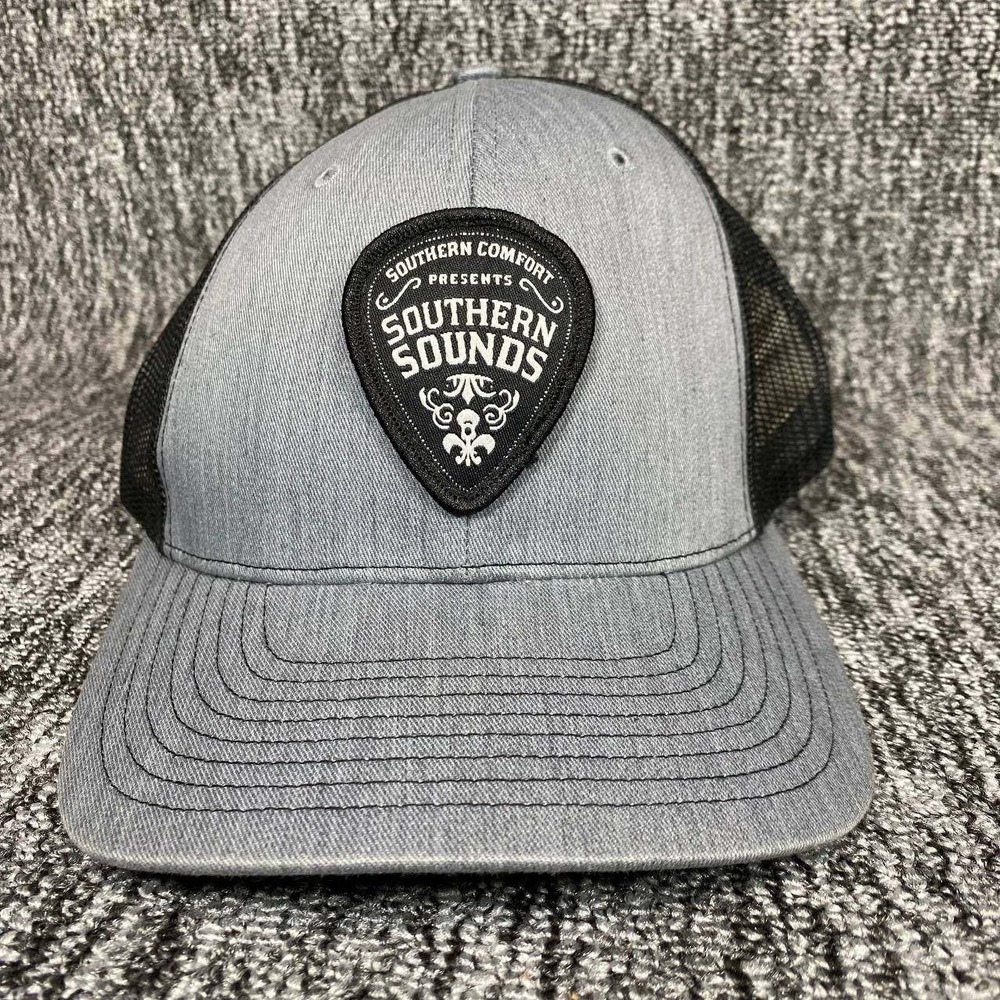 Southern Comfort Southern Sounds Men OS Grey Mesh Trucker Snapback‎ Hat Cap Fest